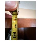 Pair of Tall Narrow Wood Bookcase Display Shelves Dark Finish