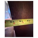 Pair of Tall Narrow Wood Bookcase Display Shelves Dark Finish