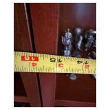 Pair of Tall Narrow Wood Bookcase Display Shelves 71x15x11 Used