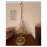 Vintage Brass Bouillotte Style Table Lamp Base 2 Arm Untested