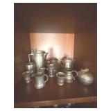 Vintage Pewter Hollowware Lot Tankards Cups Lidded Pot 10 Pc Vintage Pewter Hollowware Lot Tankards Cups Lidded Pot 10 Pc