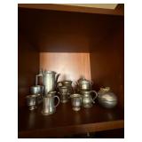 Vintage Pewter Hollowware Lot Tankards Cups Lidded Pot 10 Pc Vintage Pewter Hollowware Lot Tankards Cups Lidded Pot 10 Pc