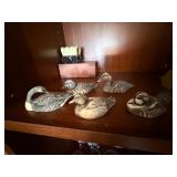 Set of 5 Duck Goose Bird Figurines Hand Painted Resin Carved Decor Set of 5 Duck Goose Bird Figurines Hand Painted Resin Carved Decor