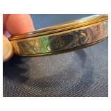 Antique Engraved Hinged Bangle Bracelet Monogrammed Gold (not tested)38g