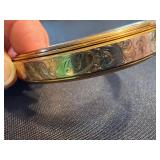 Antique Engraved Hinged Bangle Bracelet Monogrammed Gold (not tested)38g