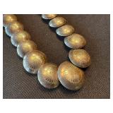 Vintage Southwestern Squash Blossom Style Bead Necklace 10in Drop