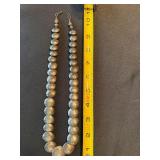 Vintage Southwestern Squash Blossom Style Bead Necklace 10in Drop