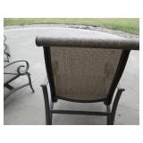 3 Rocking metal frame patio chairs...