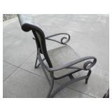 3 Rocking metal frame patio chairs...