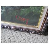 Framed art on canvas approx. 5.5