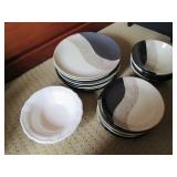 Plate and bowl set, with additional...