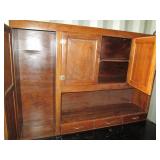 Antique metal cabinet with a metal ...