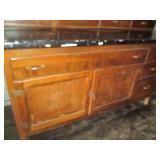 Antique metal cabinet with a metal ...