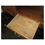 Antique metal cabinet with a metal ...