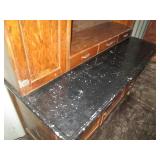 Antique metal cabinet with a metal ...