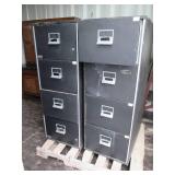 2 Four drawer fireproof file cabine...