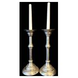 FR - Imperial Crystal Candlestick Pair (12.5 in Tall) & Huntington Home Pedestal & Assorted Holders