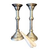 FR - Imperial Crystal Candlestick Pair (12.5 in Tall) & Huntington Home Pedestal & Assorted Holders