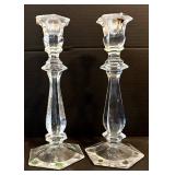 FR - Imperial Crystal Candlestick Pair (12.5 in Tall) & Huntington Home Pedestal & Assorted Holders
