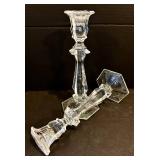 FR - Imperial Crystal Candlestick Pair (12.5 in Tall) & Huntington Home Pedestal & Assorted Holders