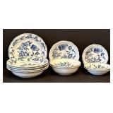 K - Blue Danube Dinnerware Set - 64-Piece White & Blue Floral Pattern