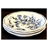 K - Blue Danube Dinnerware Set - 64-Piece White & Blue Floral Pattern