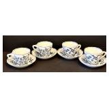 K - Blue Danube Dinnerware Set - 64-Piece White & Blue Floral Pattern