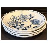 K - Blue Danube Dinnerware Set - 64-Piece White & Blue Floral Pattern