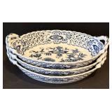 K - Blue Danube Dinnerware Set - 64-Piece White & Blue Floral Pattern