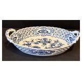 K - Blue Danube Dinnerware Set - 64-Piece White & Blue Floral Pattern