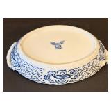 K - Blue Danube Dinnerware Set - 64-Piece White & Blue Floral Pattern