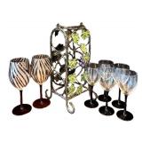 LR - Grapevine Wine Holder with Stemware