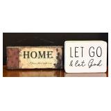 LR - Wall Plaques - 10 Inspiring Word Signs (Wood & Ceramic)