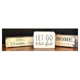 LR - Wall Plaques - 10 Inspiring Word Signs (Wood & Ceramic)