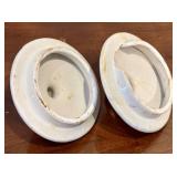 FR - Pair of Chinese Porcelain Ginger Jars - 12 Inches Tall, Chinoiserie Floral Pattern