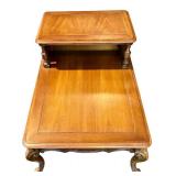 LR - Pair of Vintage Telephone Tables - Carved Wood