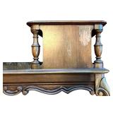 LR - Pair of Vintage Telephone Tables - Carved Wood