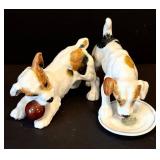 C7 - Pair of Royal Doulton Jack Russell Porcelain Figurines - Character Dog Series, Hand Painted