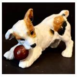 C7 - Pair of Royal Doulton Jack Russell Porcelain Figurines - Character Dog Series, Hand Painted