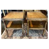 LR - Pair of Vintage Wood Side Tables