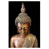 LR - Three Hands Buddha Statue -Resin, 16 Inches Tall Indoor Decor