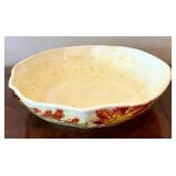 LR - Gibson Elite Hand-Painted Fall Leaves Ceramic Serving Bowl - Large