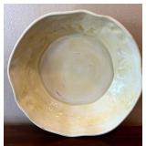 LR - Gibson Elite Hand-Painted Fall Leaves Ceramic Serving Bowl - Large