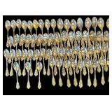 LR - F.B. Rogers Gold-Tone Plated Flatware Set - 156-Piece Service for 12