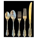 LR - F.B. Rogers Gold-Tone Plated Flatware Set - 156-Piece Service for 12