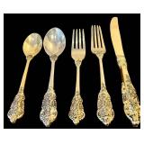 LR - F.B. Rogers Gold-Tone Plated Flatware Set - 156-Piece Service for 12