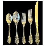 LR - F.B. Rogers Gold-Tone Plated Flatware Set - 156-Piece Service for 12