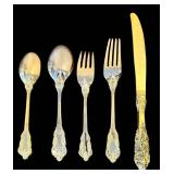 LR - F.B. Rogers Gold-Tone Plated Flatware Set - 156-Piece Service for 12