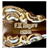 LR - F.B. Rogers Gold-Tone Plated Flatware Set - 156-Piece Service for 12