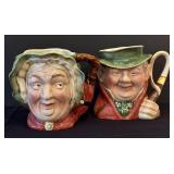 C10 - Beswick Toby Mugs 371 Sairey Gamp & 281 Tony Waller - England